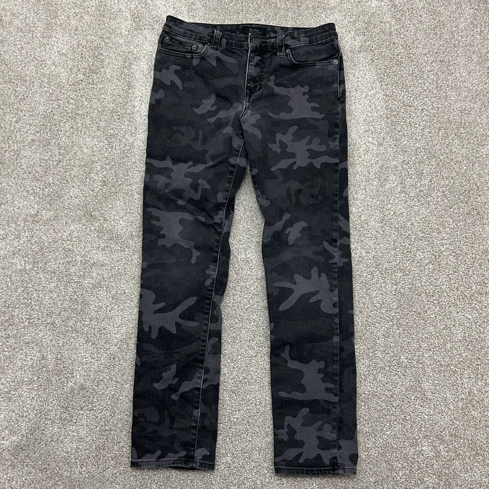 Polo Ralph Lauren Boys Size‎ 14 Eldridge Skinny Camouflage Denim Jeans - Picture 2 of 10